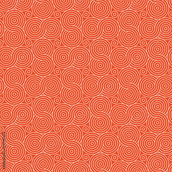 Obraz Design a seamless spiral background with elegantly swirling, repeating spirals that vary in size and spacing to evoke dynamic movement and depth.