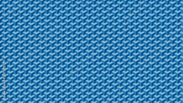 Fototapeta Create an abstract background with a geometric triangle pattern in light blue and dark blue, evoking depth and a modern, dynamic feel.