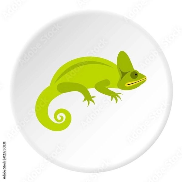 Fototapeta Chameleon icon. Flat illustration of chameleon vector icon for web