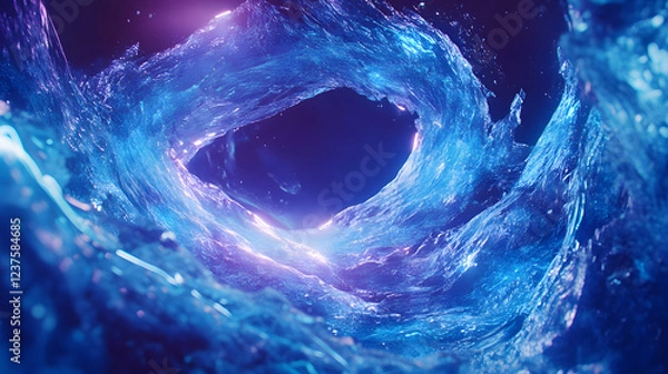 Fototapeta A stunning cosmic nebula with swirling gases and luminous colors, embodying the beauty and vastness of space with radiant light and deep cosmic energy.