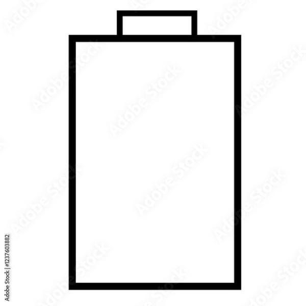 Fototapeta black outline empty battery icon