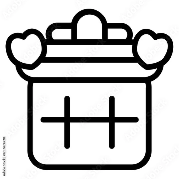 Fototapeta Calender Line Icon