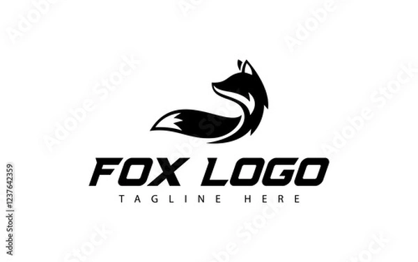 Obraz fox logo vector illustration, creative fox logo template