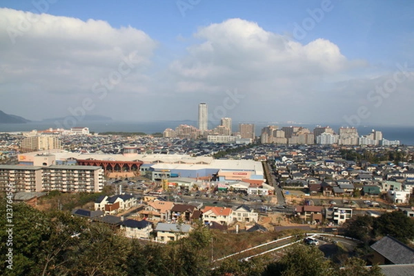 Fototapeta 愛宕神社から見た博多湾、