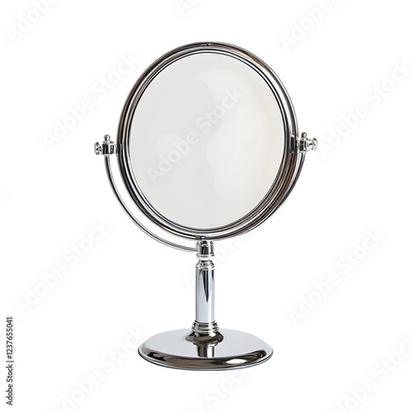 Obraz Adjustable Standing Mirror with Rotating Frame Isolated on Transparent Background