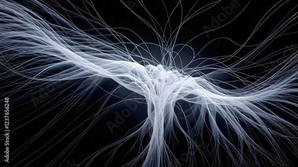 Obraz A visual representation of sound waves, creating a vibrant, ever-shifting landscape of colors and organic shapes