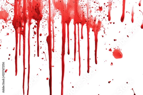 Fototapeta red blood dripping texture - black background