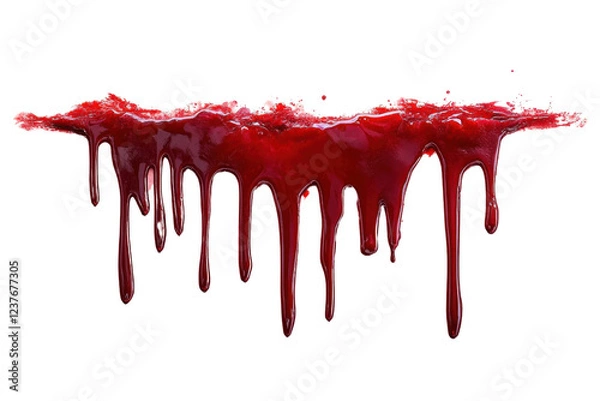 Obraz dripping blood texture on white background