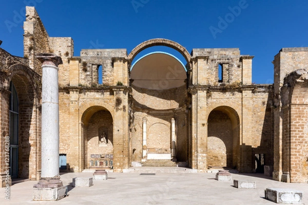 Fototapeta Ruins of the 18th century church destroyed by the earthquake in 1968 in Salemi, Sicily