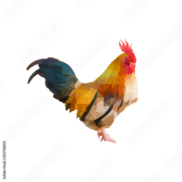 Obraz polygon chicken