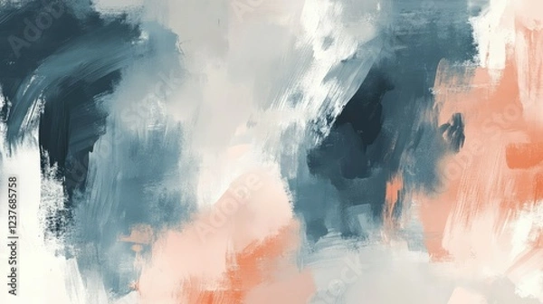Obraz Soft abstract paint strokes, neutral and dull color palette for backgrounds