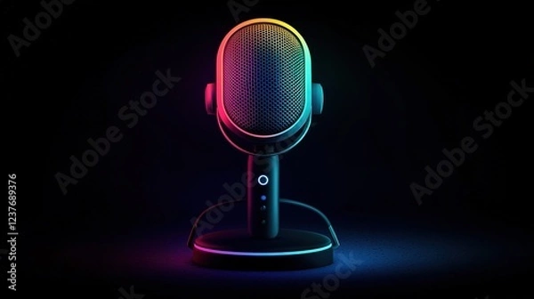 Obraz RGB Streaming Microphone Setup
