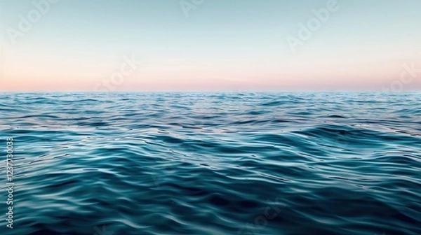 Fototapeta Buoys in the sea, the border of beach for swimming. AI generated illustration