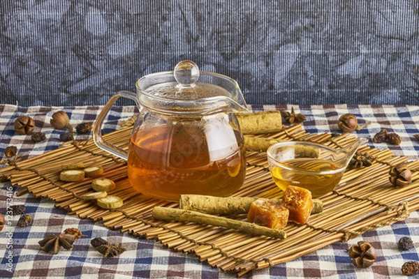 Fototapeta Burdock herbal tea