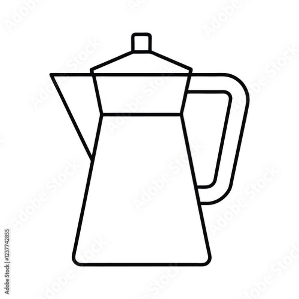 Fototapeta teapot on a white background vector illustration