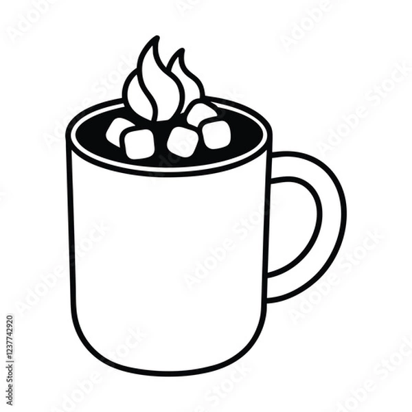 Obraz cup of coffee vector illustration
