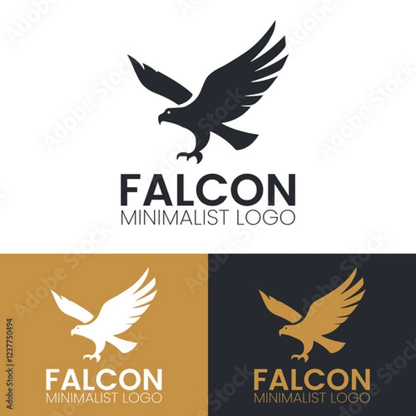 Obraz Falcon minimalist logo vector illustration