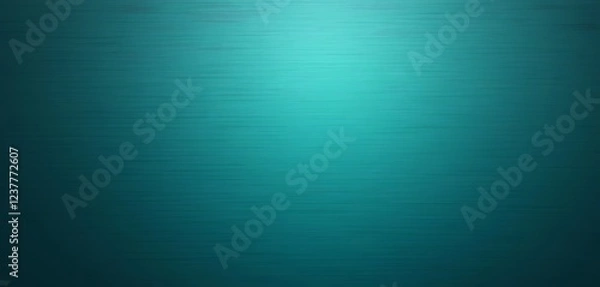 Fototapeta Teal Brushed Metal Texture Background, High-Resolution, Seamless, Abstract, Metallic, Gradient, Shiny, Elegant, Modern, Design, Wallpaper