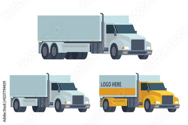 Obraz Truck Vector Illustration. Editable Element for Easy Customization