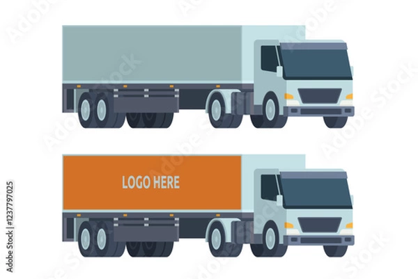 Obraz Truck Vector Illustration. Editable Element for Easy Customization