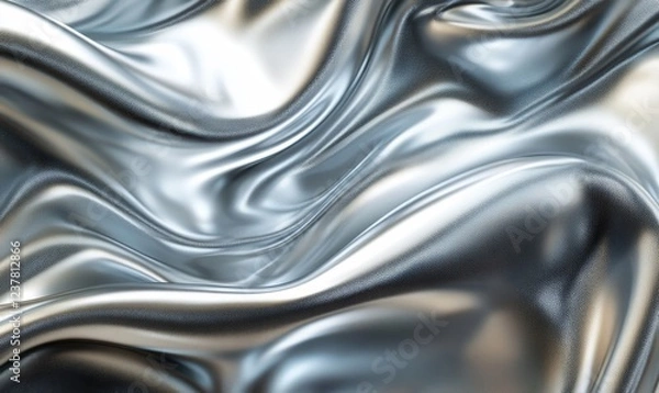 Fototapeta Abstract gold bubbles, dynamic design, 3d render, Generative AI