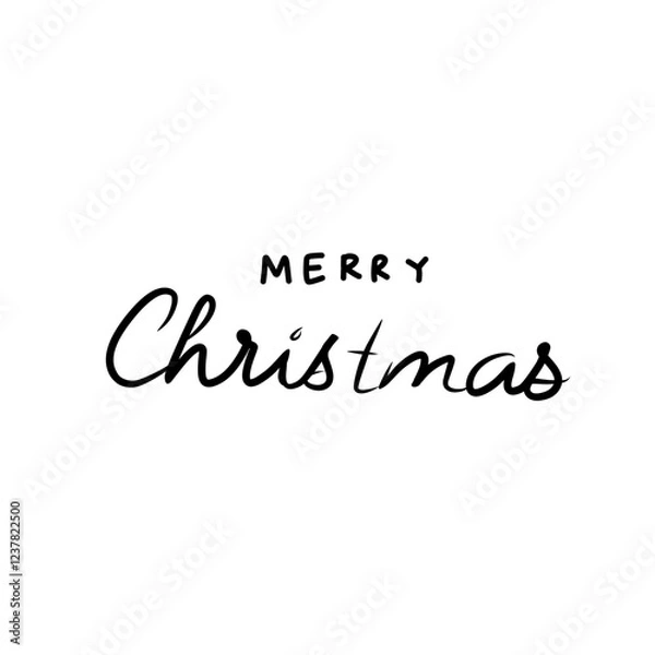 Fototapeta Merry Christmas Greetings Text