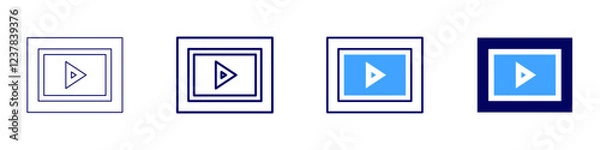 Fototapeta Streaming tips icon in 4 different styles. Thin Line, Line, Bold, and Bold Line. Duotone style. Editable stroke