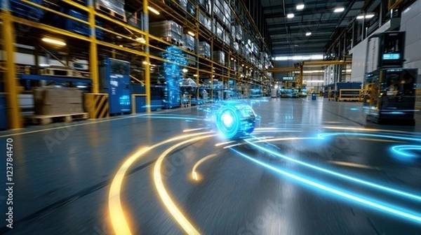 Obraz Autonomous Robot Navigation in Modern Warehouse Facility