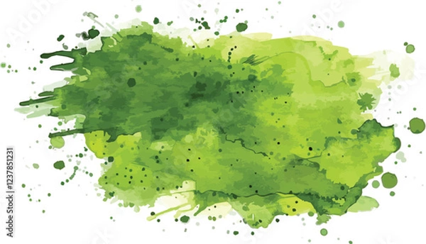 Fototapeta green paint splashes illustration,generative ai