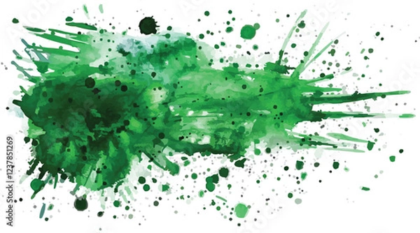 Fototapeta green paint splashes illustration,generative ai