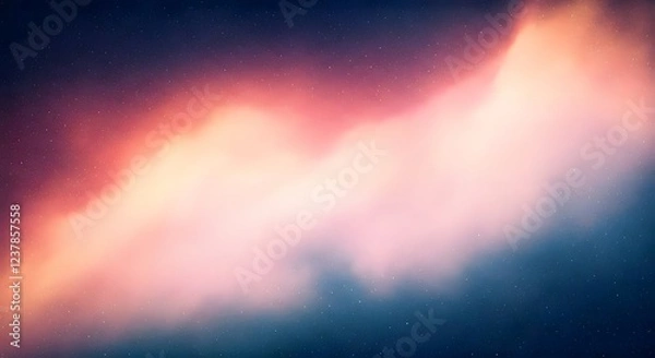 Fototapeta A cosmic pastel nebula grunge texture with vintage-style noise, Ai Generated
