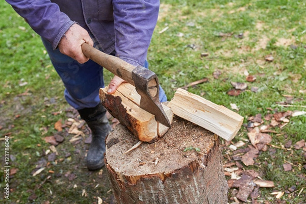 Obraz Chopping wood