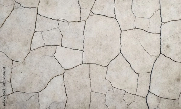 Fototapeta Cracked concrete surface texture pattern
