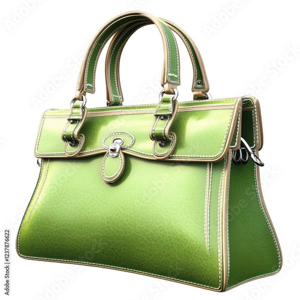 Obraz A green leather ladies' bag