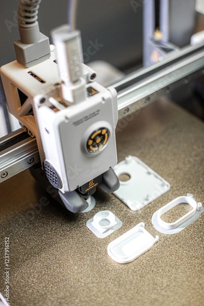 Obraz 3D printing machine, 3D printer prints a new model