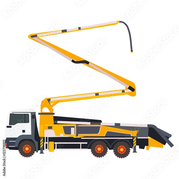 Obraz flat concrete pump