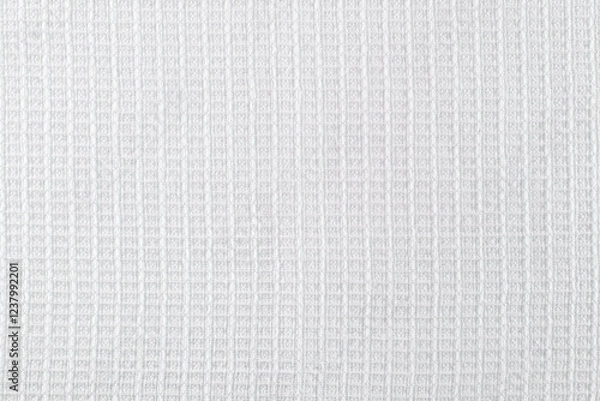 Obraz white cotton fabric with waffle square weave