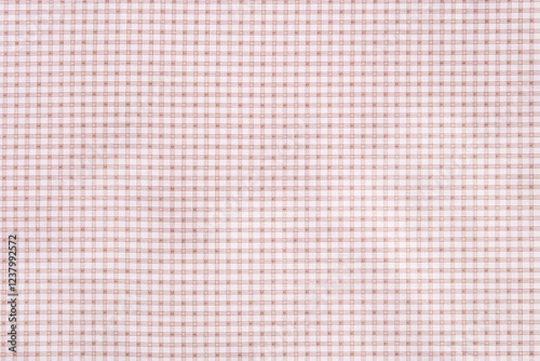 Obraz red checkered cotton fabric on white background