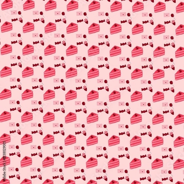Fototapeta Seamless pattern with cake