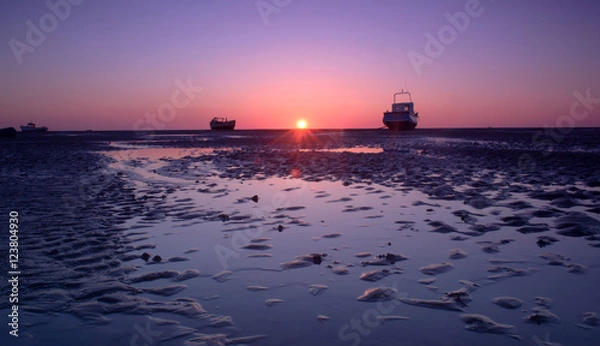 Fototapeta Boat Sunset