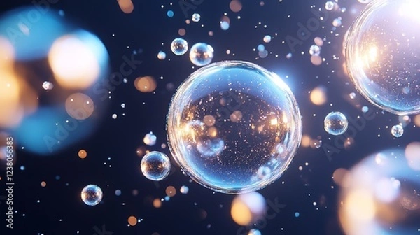 Fototapeta A picture of a chemical substance known for its rejuvenating properties, symbolizing youth and vitality, representing modern science and technology in the pursuit of anti-aging and longevity solutions