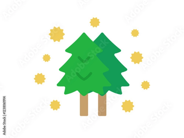 Obraz スギ花粉のアイコンのイラスト