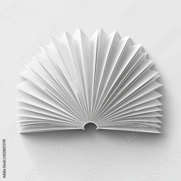 Fototapeta Conceptual design of a fanned book pages.