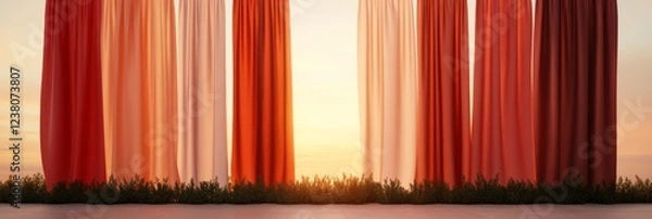 Fototapeta Negotiation Harmony Visual Vibrant Diplomatic Flags and Abstract Handshake Design - Business Collaboration Content and Cross-Cultural Resolution Representation