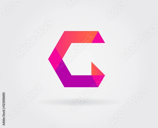Fototapeta Logo Letter Icon Design Template Elements in Vector