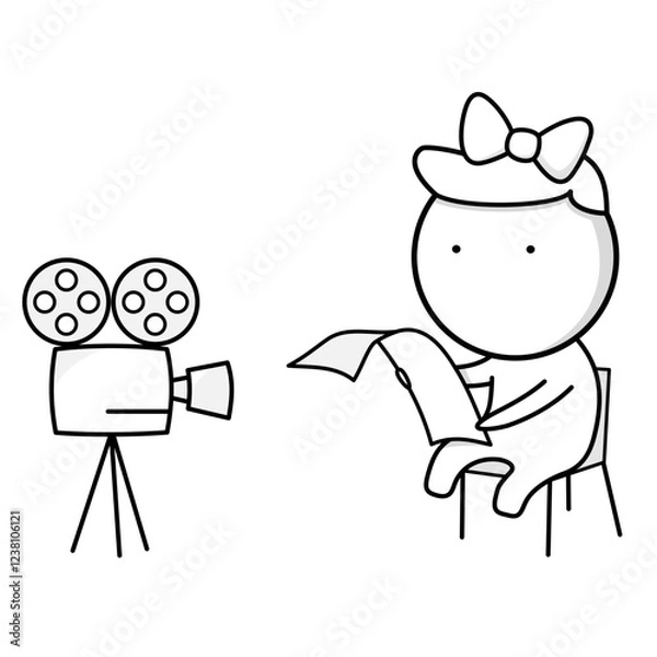 Obraz TV presenter speaking to the camera