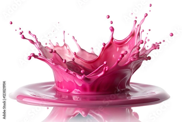 Fototapeta Red wine splashing in motion with liquid drops