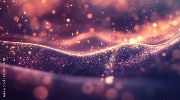 Fototapeta background with smooth gradients and glowing particles representing innovation.