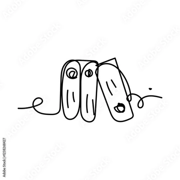 Fototapeta Vector doodles of business elements in folder form