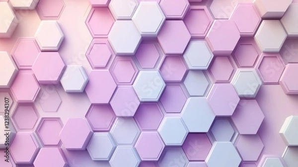 Fototapeta Pastel hexagons background texture pattern design